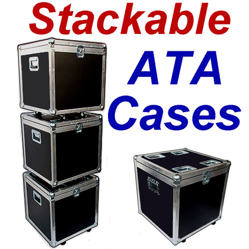 "STACKABLE" ATA Case - Utility Trunk w/Wheels ID 21x21x21