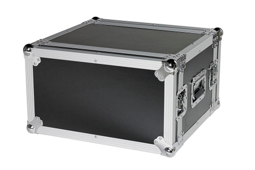 6 Space 6u 24" Deep Heavy Duty 3/8" ATA Amp Rack Case (Dolly Wheels Optional)