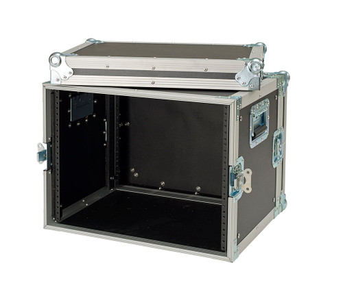 8 Space 8u 24" Deep Heavy Duty 3/8" ATA Amp Rack Case (Dolly Wheels Optional)