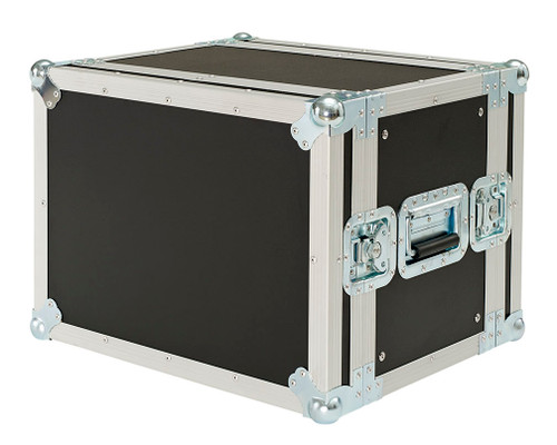 10 Space 10u 12" Deep 3/8" Ply ATA Effects Rack Case (Dolly Wheels Optional)