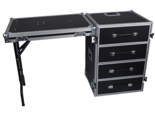 4 Drawer Workstation - Lid Table and Dolly Wheels -