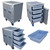 4 Small Tub - Drawer 3/8" Ply Heavy Duty ATA Case w/Wheels