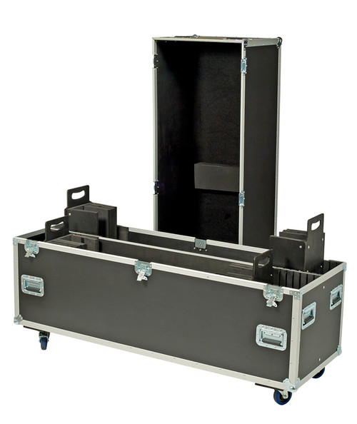 User Adjustable Road Case Fits 2 Screens Between 45-70''