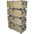 48" Crate Style Trunk Cases - 1/2" Ply w/Wheels - 4 Pc Stacking Set