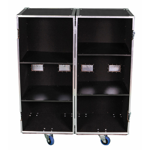 2 Sided Utility Trunk w/Adjust Shelves - ID 20x20x46 Ea Side