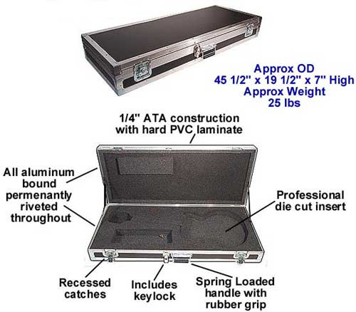 ATA Case for Gibson ES335 ES-335 Guitar
Approximate OD 45-1/2" x 19-1/2" x 7"