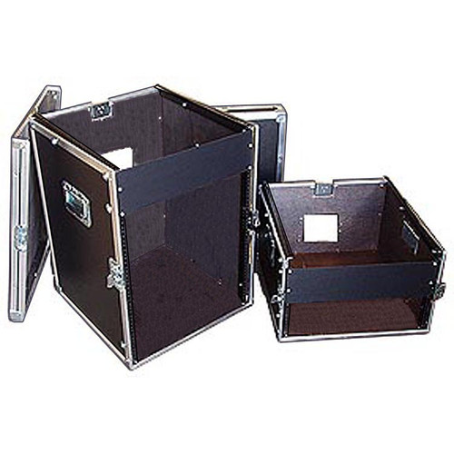 Rack/Mixer ATA Cases with Recessed Hardware  
Top Rails are 11 Spaces
Rear Trap Door
Top Mixer Face Plate 5 1/4" High
Bottom Spaces Available in 8, 10 or 12