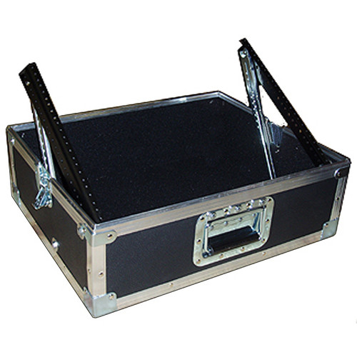 Pop Up ATA Mixer Cases
Available in 2 Sizes 8 Space and 10 Space
5-3/4" Under rails when down
2" Additional space behind rails for plugs
Fully adjustable ratchet rails