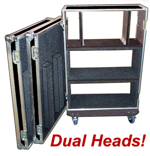 Dual Head - Rack Combo ATA Case CUSTOM MADE For ANY Heads 3/8"