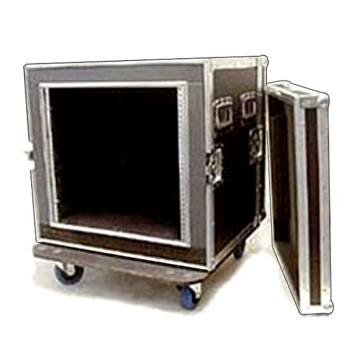 3/8" Full ATA Shock Rack Case - 10 Space
3/8" Plywood in and out
2" Foam Lined
4" Casters
20" Deep including back lid
2 Catches Per Lid