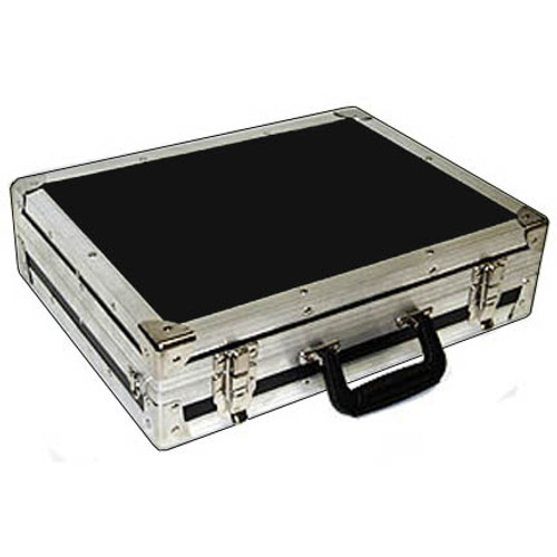 Handy ATA Mini Breifcase - 1000 Uses
1/4" Plywood ATA Construction
Finished with High Quality Nikel Plated Hardware
Carpet Lined Intrerior
Complete with Adjustable Should Strap
Inside Dimensions 17 1/2" x 12 3/4" x 3-3/4